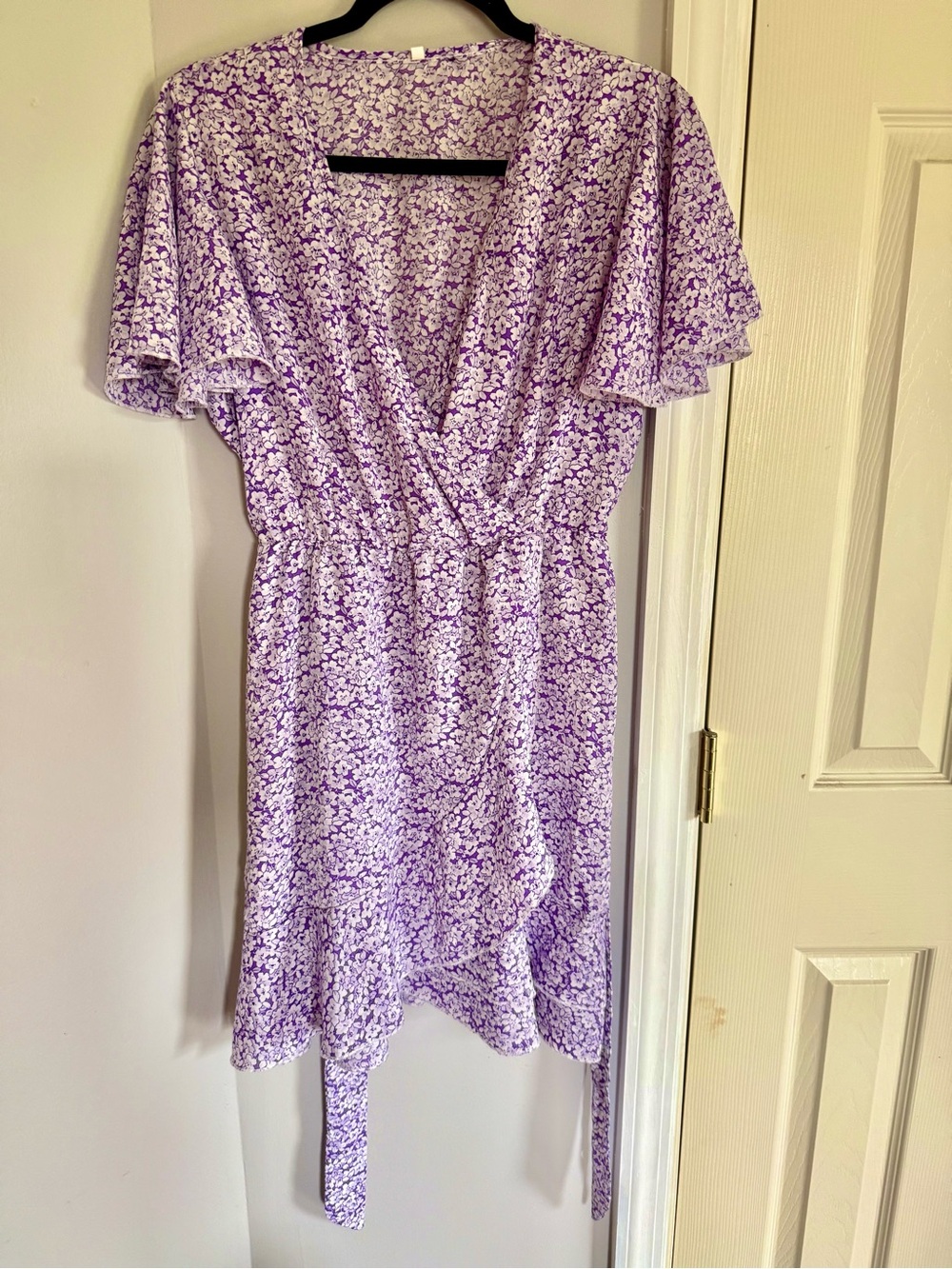 Floral Wrap Dress in Lavender